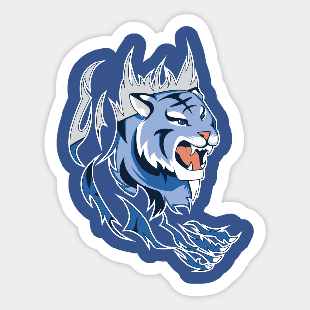 blue tiger Sticker by setia01one